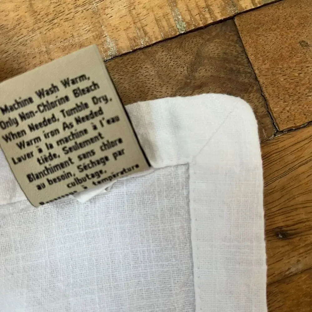Pottery Barn Cotton Dinner Napkins 20x20 White Contemporary Set of 2